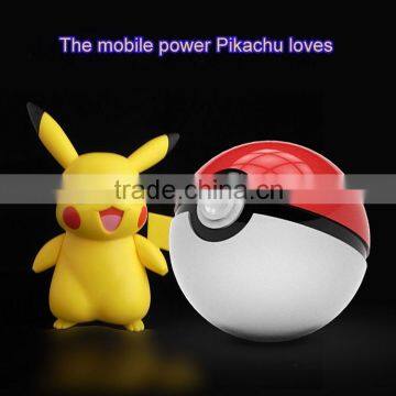 Pokemon Go Power Bank Red Wholesale Magic Ball Products 2016 Mini 10000mAh Gift powerbank for Christmas from manufaturer