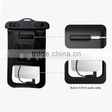 Headphone Jack Armband Lanyard Waterproof Cell Phone Case Dry Bag Pouch for Monile Phone photo-2