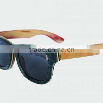 colorful ce wooden skateboard sunglasses