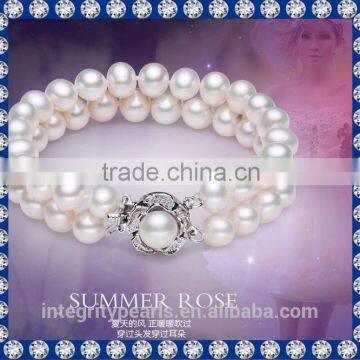 double rows pearl relationship bracelet