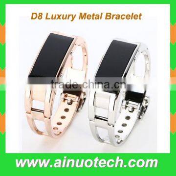D8 Metal Luxury Smart Bracelet WristWatch Bluetooth Phone For IOS Android Phone