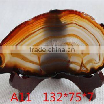 Charming natural polished agate gemstone slice for crafts