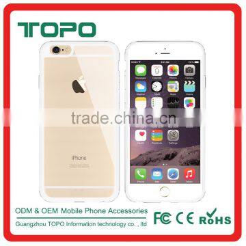 Wholesale Hard Back PC Plastic Transparent clear tpu bumper Cell mobile phone Cover Case for iPhone 6 6s 6plus