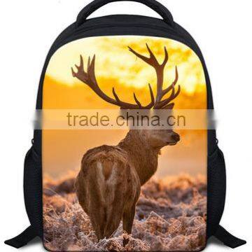 2016 new 12 inch cartoon trendy school bags cute deer elk backpacks for children gifts primary school bags for girls boys retail