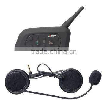 1 pcs V6 1200M multi BT Interphone Wireless Motorcycle Helmet Bluetooth Headset Intercom for 6 Riders