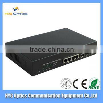 HYG 4 Port/Core Fiber Optic Media/video SFP converter for network solution