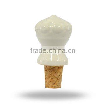 Ceramic White Bottle Wine Stopper