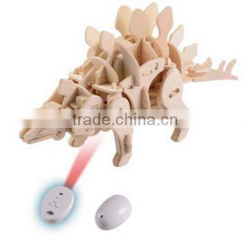 Qaba Funny Robotic 3D Wooden Dinosaur Puzzle - Stegosaurus photo-3