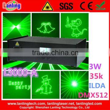 3W 35K Green Powerful Text Stage laser lighting