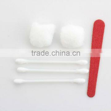 2015 popular vanity kit within cotton swab cotton pad and nail file hotel vanity kit