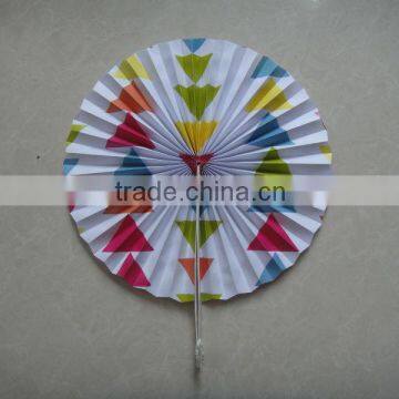 cheapest new style promotional plastic with paper fan