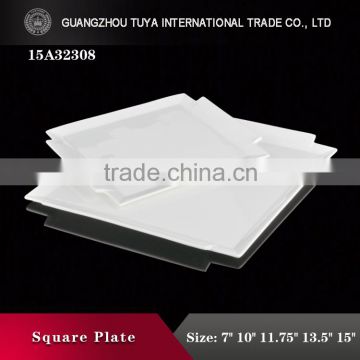 Sale wedding banquet hall event white cheap white square wholesale plates