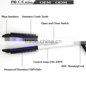 Hot Sell New Hair Striaghtener Comb Heating LCD Hair Straightener Brush