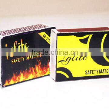 Safety Matches with Preferred head color Sticks