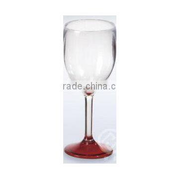 red wine cambered glass cup with holder