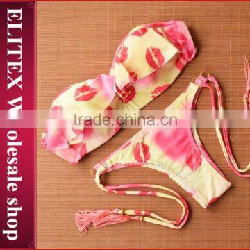 2017 sexy lips brazilian thong ladies bikini CK210