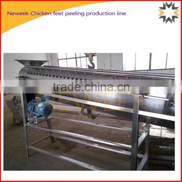 Neweek large automatic industrial chicken feet peeling production line