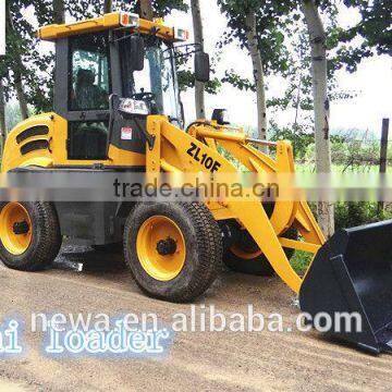 2016 Hot sale ZL10 1.0ton CE clutch and hydraulic mini loader