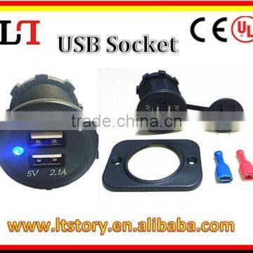 led light 12v car USB socket