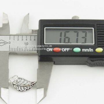 Silver Leaf Beads DIY Sterling Silver Jewelry For Bracelets photo-3