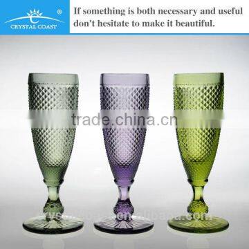 custom color decorative champagne flute glasses