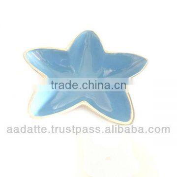 Star Fish Styled Aluminium Blue Enamel Multipurpose Dish