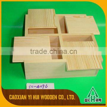 Light Weight Solid Wood Box With Black Painting and Slide Lid photo-6