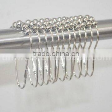 CALABASH PEARLS Shower Curtain Hooks Rings,Shower Curtain Rings,Polished Chrome Metal Bathroom Shower Curtain Hooks photo-4