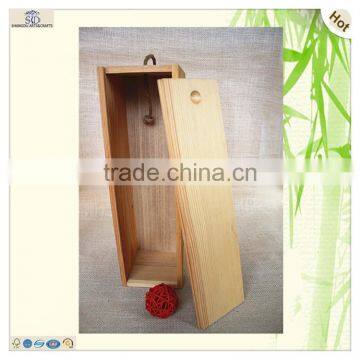 Round Hole Cutting Slid Front Wood Wine Suitcase photo-5