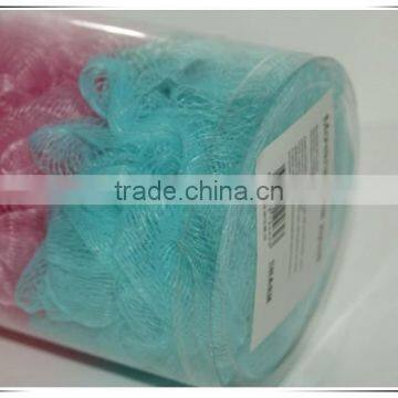 PVC Bucket PE Mesh Bath Sponge Flowers photo-2