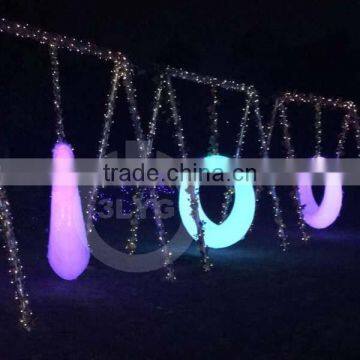 Led Outdoor Furniture Outdoor Garden Plastic Composite Bench Autumn of Circle photo-3