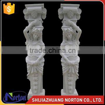 custom made outdoor white marble decorative greek columns NTMF-C246S