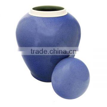 2015 Nice New Model Pure Blue Ceramic Urn High Quality Low Price photo-2