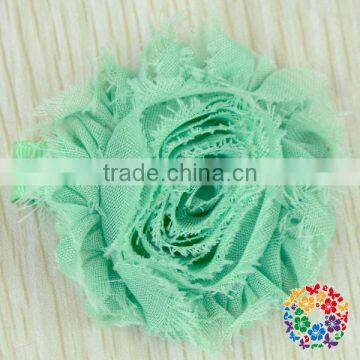 Hot Sale Orange Rose Flower With Clip , Wholesale Supply Chiffon Flower , Beautiful Shabby Flower With a Clip photo-2