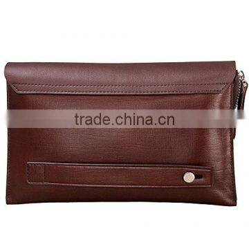 Mens Genuine Leather Big Clutch Bags Wristlet Handbag Organizer Wallet Business Checkbook High Capacity Soft Zipper Wallets photo-3