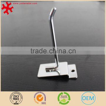 4-Inch Chromed Slatwall Metal Hooks With Stabilizer and Double Hook Clips, Black photo-4