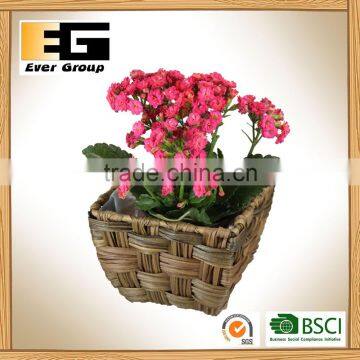 Imitation Water Hyacinth Square Box Flowerpot Hand Woven Garden Planter photo-6