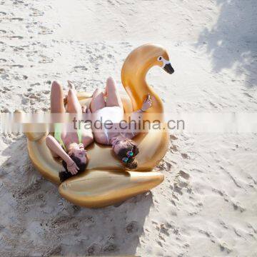 2017 Hot Selling Leasure Giant Gold Swan Inflatable Pool Float Outdoor Swim Raft Water Game Loungr for Kids and Adults photo-3