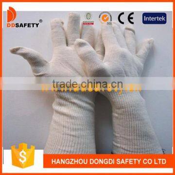 DDSAFETY Long Cuff 13 Gauge With 3 Threads String Knit Adult Gloves Working Safety String Knitted Glove