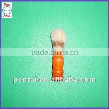 clean varnished wooden handle shaving brush