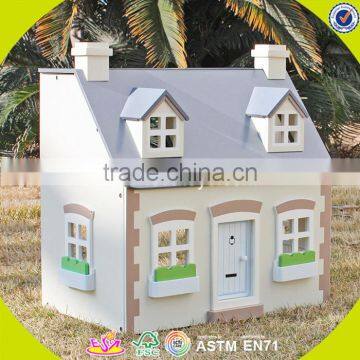 2017 High Quality Children Wooden Victorian Dolls House W06A236
