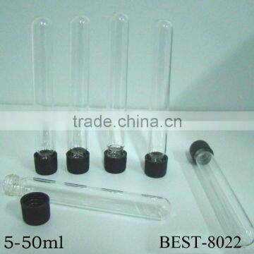 10ml Small Flat Bottom Test Tube With Black Plastic Screw Cap photo-5