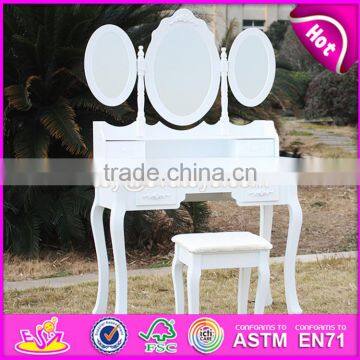 2017 New Design Youth White Folding Wooden Dressing Table W08H076 photo-6