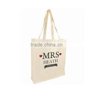 Eco-Friendly School Carrying Books Cotton Plain Shoulder Tote Bag photo-5