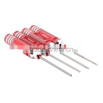 Hex Head Screw 4 Screw Driver Bit Tool Kit Screw Pile Driver For RC Helicopter Plane Red