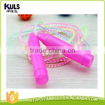 Children Skip Rope Transparent Colored Plastic Rope Skipping photo-4