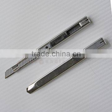 CN009 art knife retactable paper cutting knife with 9mm stainless snap off blade