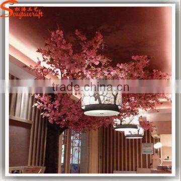 Factory price artificial pink cherry tree in wedding park plastic silk cherry plant artificial cherry