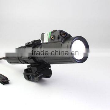 Tactical Professional Hunting Green Laser Sight With 1000 Lumens CREE T6 LED Flashlight With Strobe Light photo-4