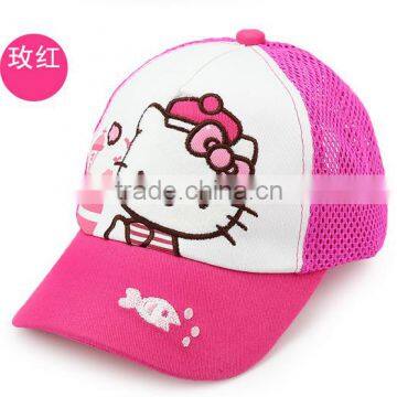 custom lovely hello kitty with embroidery baseball cap